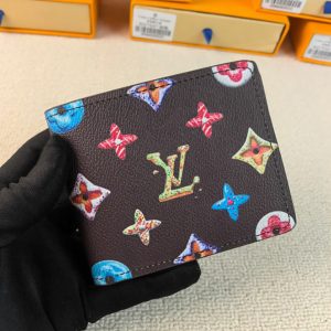 ルイヴィトン 二つ折り財布 タイラー・ザ・クリエイター コラボ ポルトフォイユ・ミュルティプル ショコラ M28283