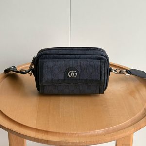 グッチ バッグ GGスプリーム キャンバス ベルトバッグ ブルー メンズ ショルダー GU746308