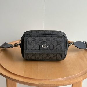 グッチ バッグ GGスプリーム キャンバス ベルトバッグ ブラック メンズ ショルダー GU746308