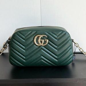グッチ バッグ GGマーモント キルティング ショルダーバッグ グリーン レディース GU855273