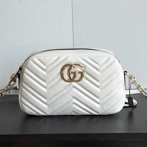 グッチ バッグ GGマーモント キルティング ショルダーバッグ ホワイト レディース GU855273