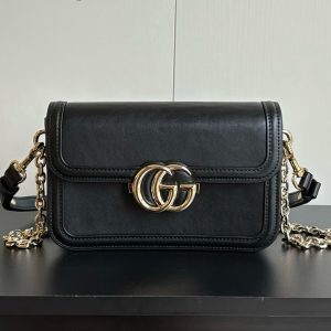 グッチ バッグ GGマーモント スモール ショルダーバッグ ブラック レディース GU826761