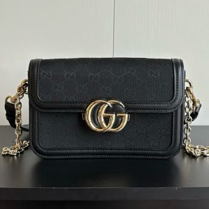 グッチ バッグ GGマーモント スモール ショルダーバッグ ブラック レディース GU826761