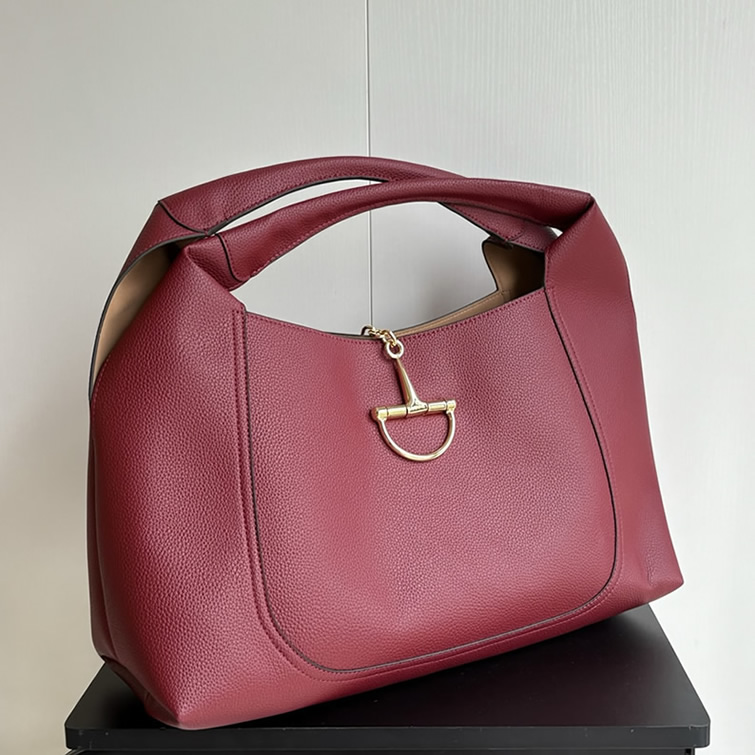 グッチ バッグ Gucci B マキシ トートバッグ レッド レザー ポーチ付き レディース GU837466 - 画像 (2)
