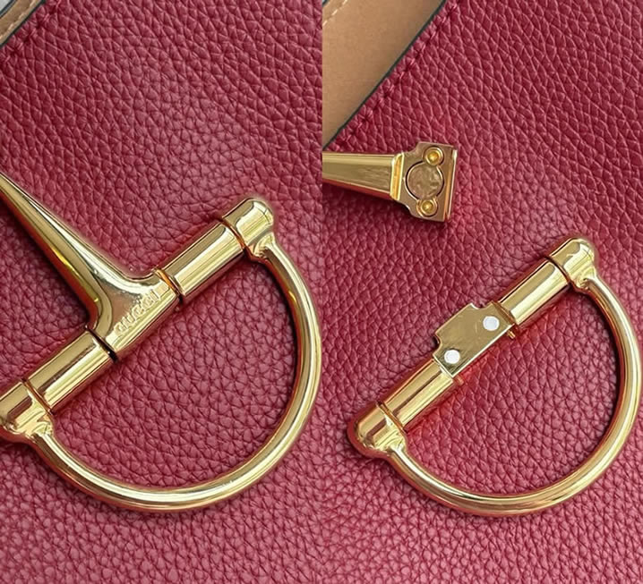 グッチ バッグ Gucci B マキシ トートバッグ レッド レザー ポーチ付き レディース GU837466 - 画像 (5)