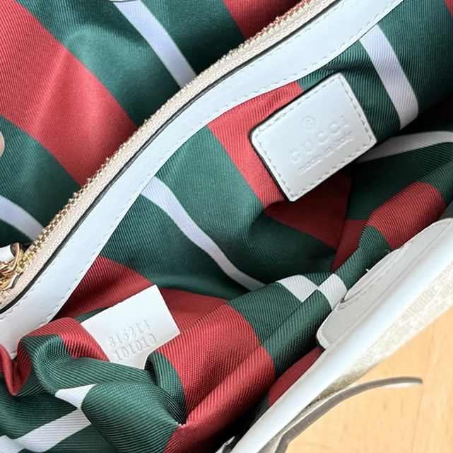グッチ バッグ GGスプリーム スモール トートバッグ ベージュ ホワイト レディース GU815214 - 画像 (8)