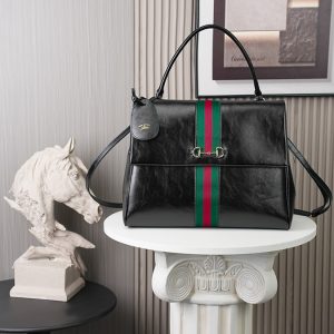 グッチ バッグ 1955 ホースビット ミディアム トップハンドルバッグ ブラック GU875019