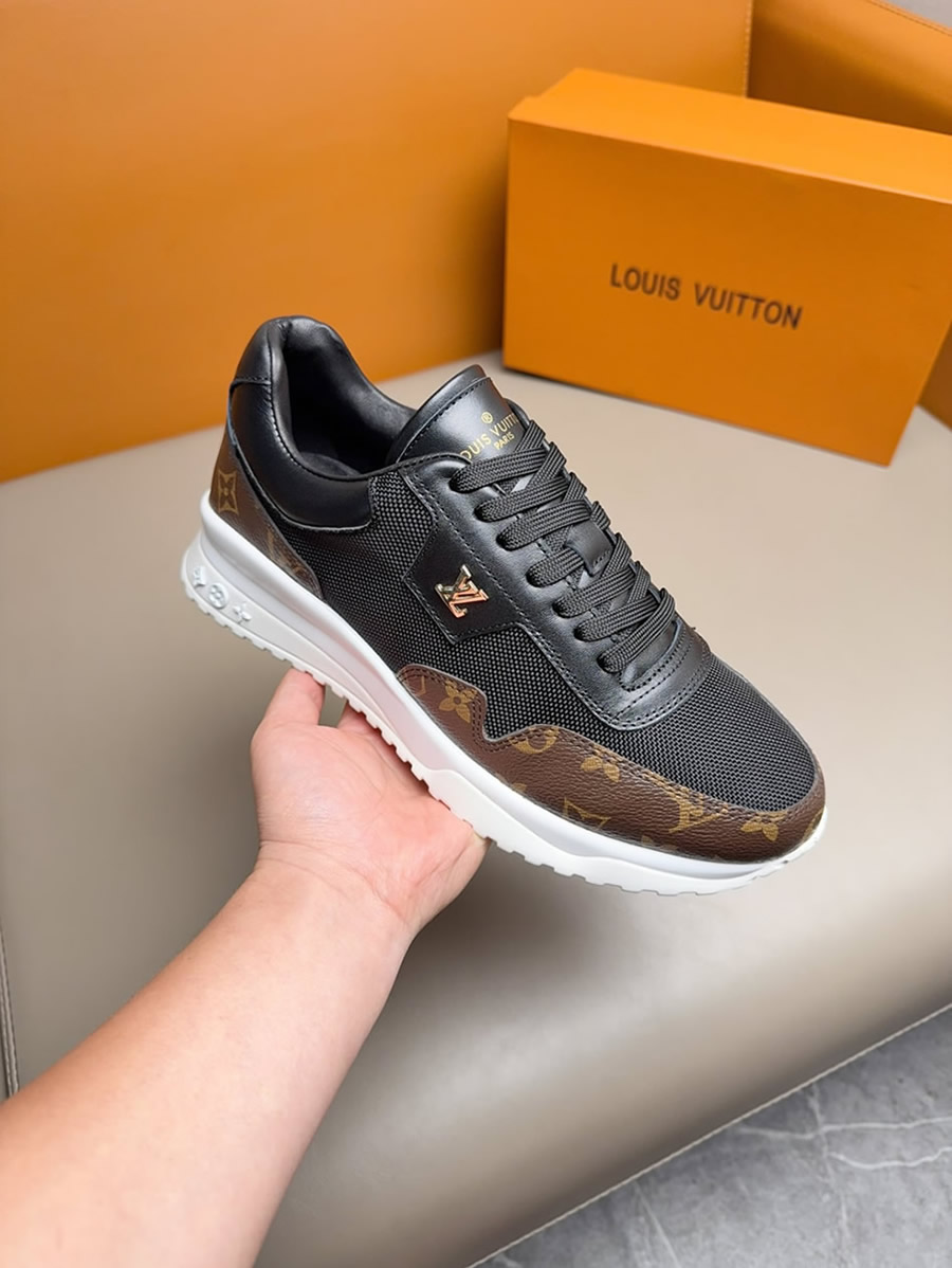 ルイヴィトン スニーカー ラン 55・ライン モノグラム キャンバス ブラック shoes284 - 画像 (5)