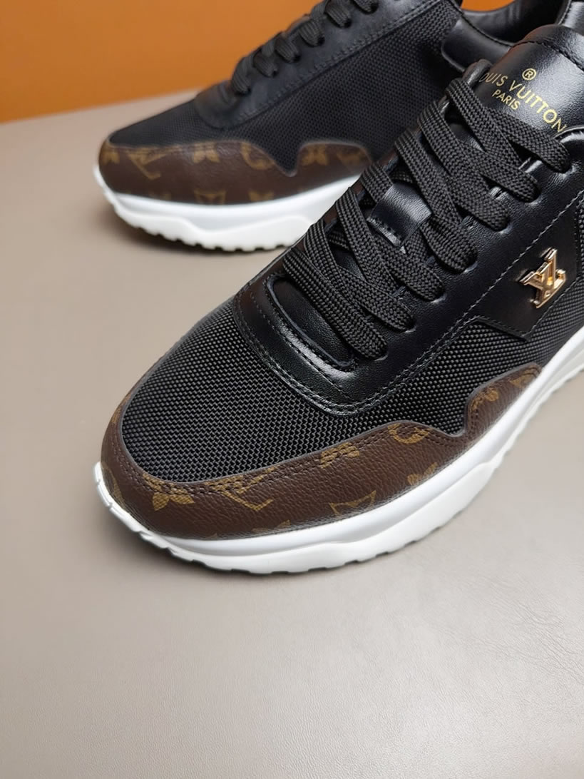 ルイヴィトン スニーカー ラン 55・ライン モノグラム キャンバス ブラック shoes284 - 画像 (7)