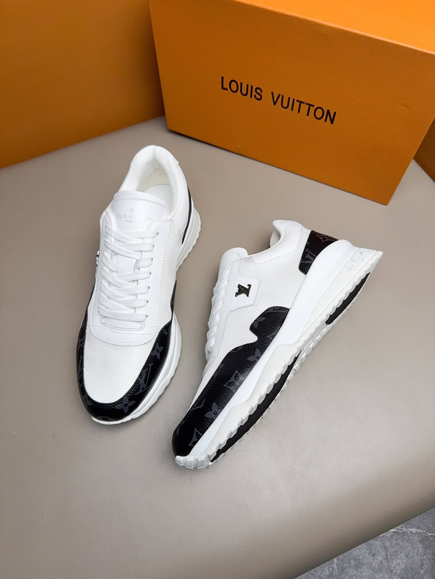 ルイヴィトン スニーカー ラン 55・ライン モノグラム エクリプス ホワイト ブラック shoes285 - 画像 (4)