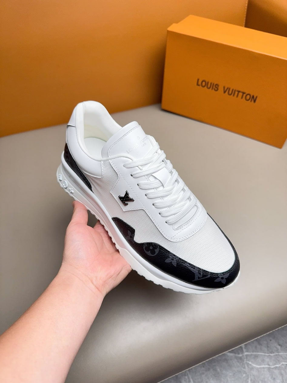 ルイヴィトン スニーカー ラン 55・ライン モノグラム エクリプス ホワイト ブラック shoes285 - 画像 (5)