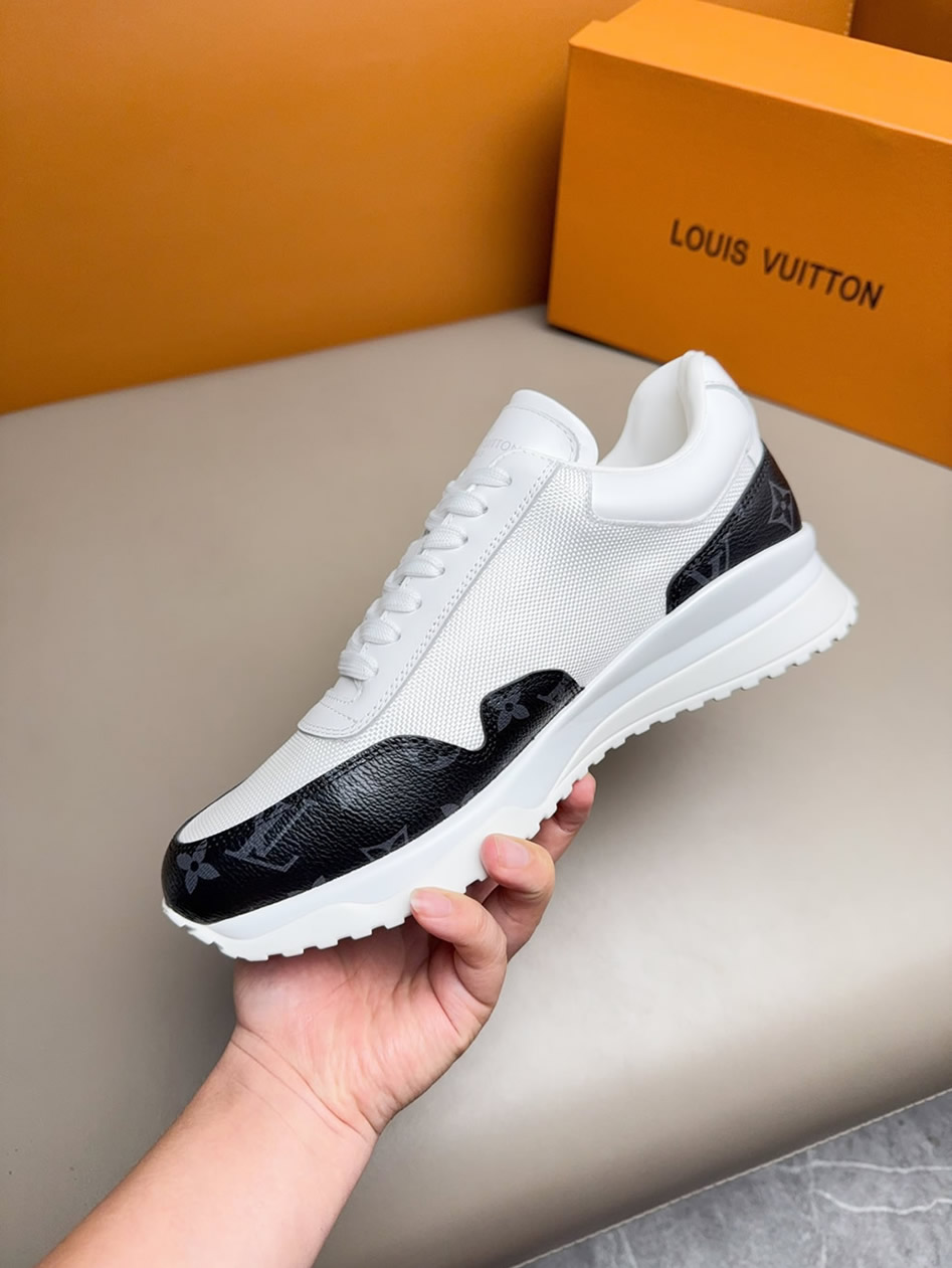 ルイヴィトン スニーカー ラン 55・ライン モノグラム エクリプス ホワイト ブラック shoes285 - 画像 (6)