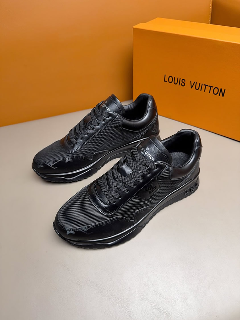 ルイヴィトン スニーカー ラン 55・ライン モノグラム エクリプス オールブラック shoes286