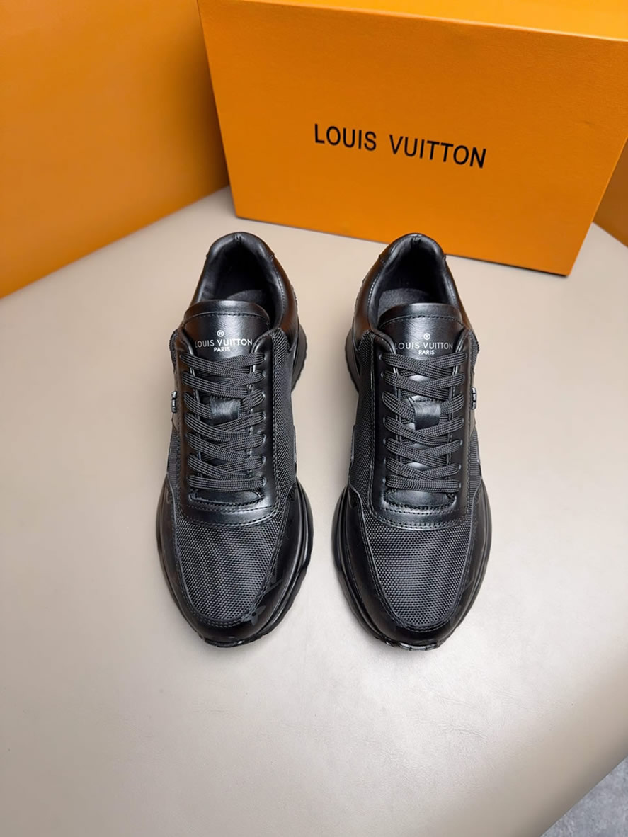 ルイヴィトン スニーカー ラン 55・ライン モノグラム エクリプス オールブラック shoes286 - 画像 (2)