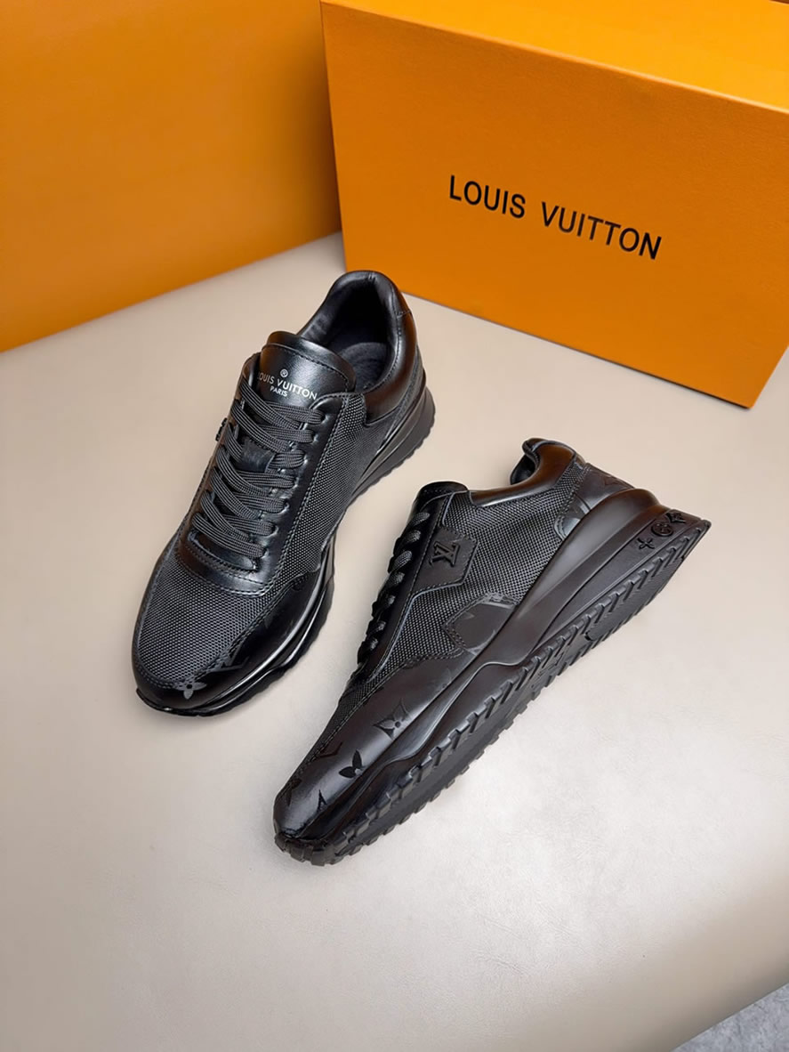 ルイヴィトン スニーカー ラン 55・ライン モノグラム エクリプス オールブラック shoes286 - 画像 (4)