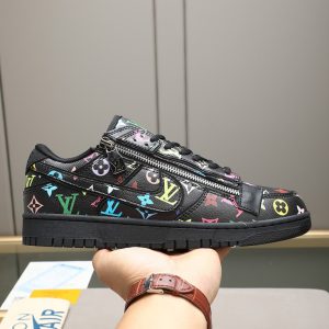 ルイヴィトン ナイキ コラボスニーカー ダンク ロー マルチカラー ブラック shoes287