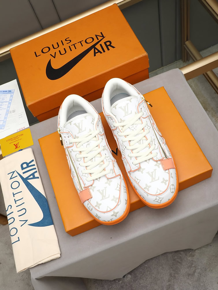 ルイヴィトン ナイキ コラボスニーカー ダンク ロー ホワイト オレンジ shoes288 - 画像 (8)