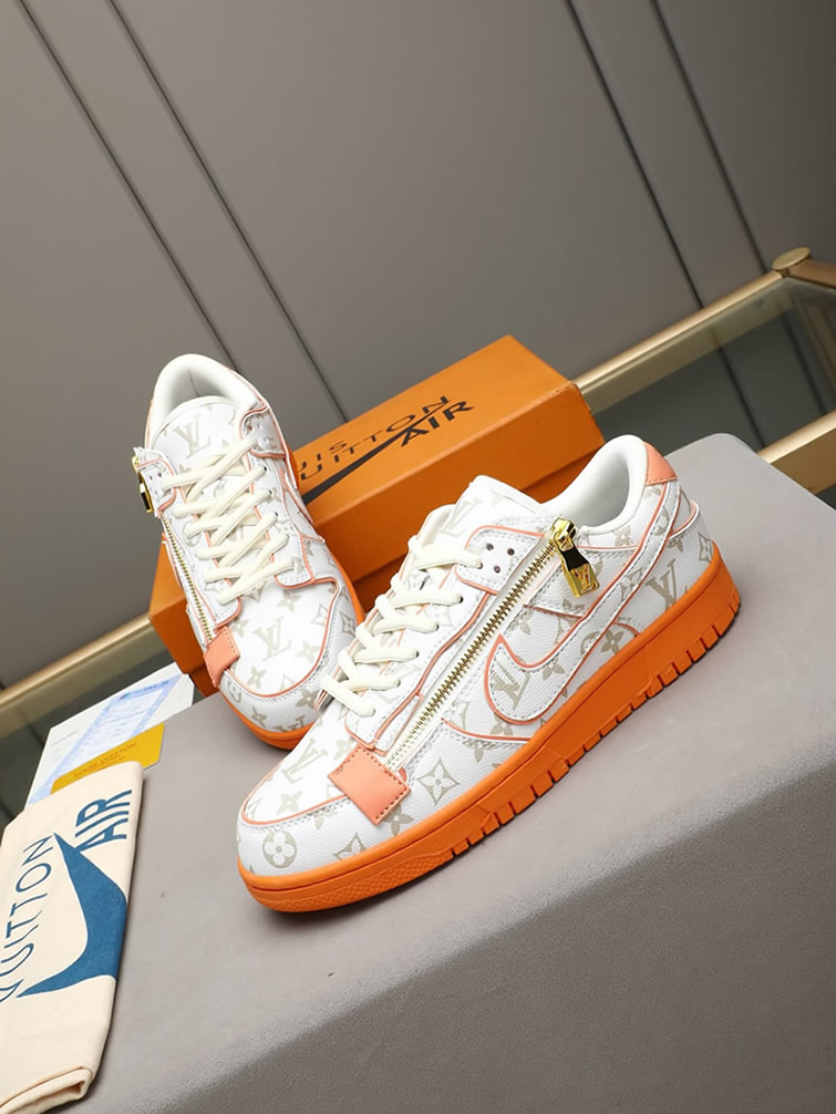 ルイヴィトン ナイキ コラボスニーカー ダンク ロー ホワイト オレンジ shoes288 - 画像 (9)