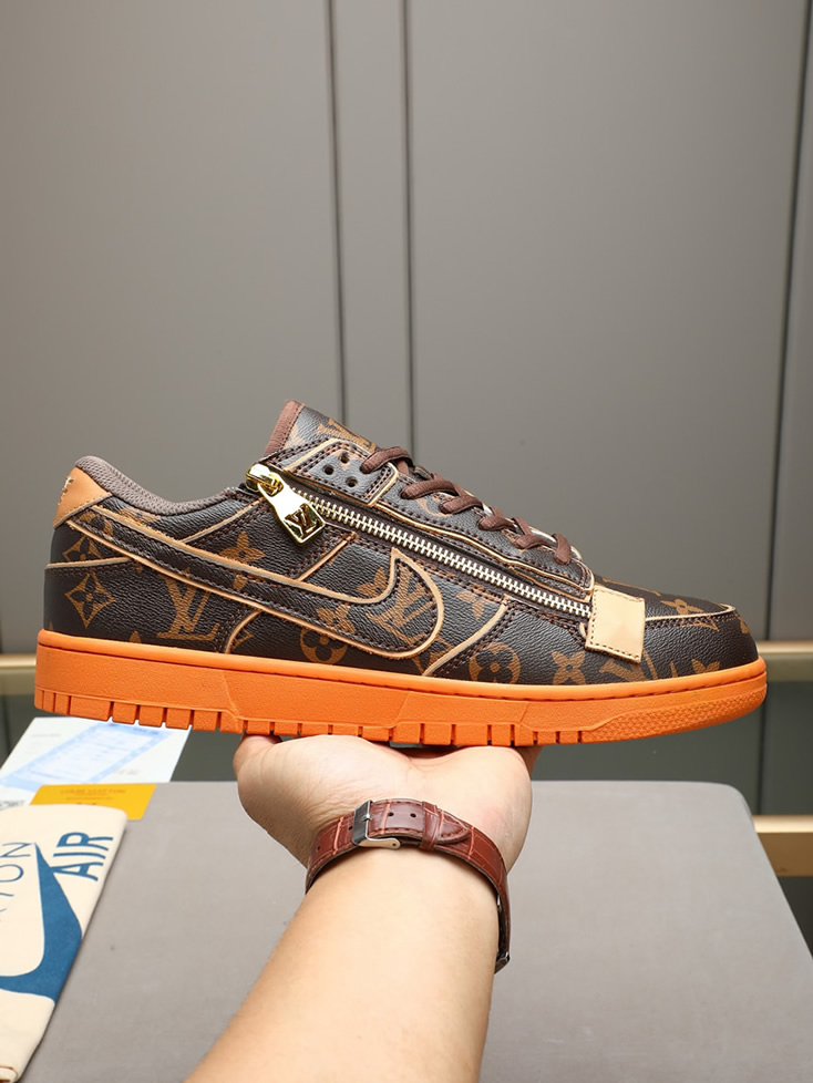 ルイヴィトン ナイキ コラボスニーカー ダンク ロー モノグラム ブラウン オレンジ shoes290