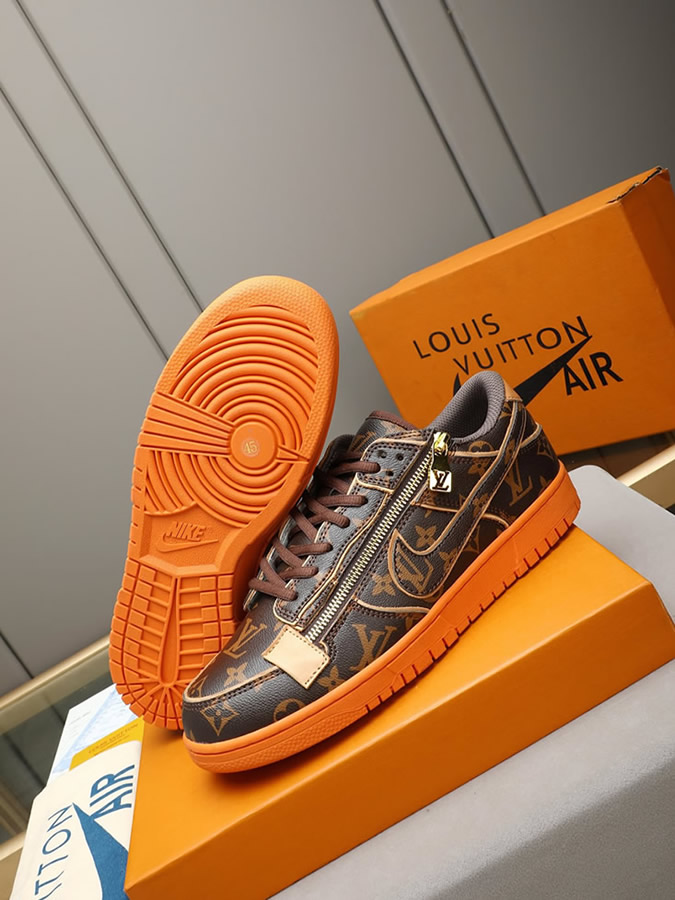 ルイヴィトン ナイキ コラボスニーカー ダンク ロー モノグラム ブラウン オレンジ shoes290 - 画像 (3)