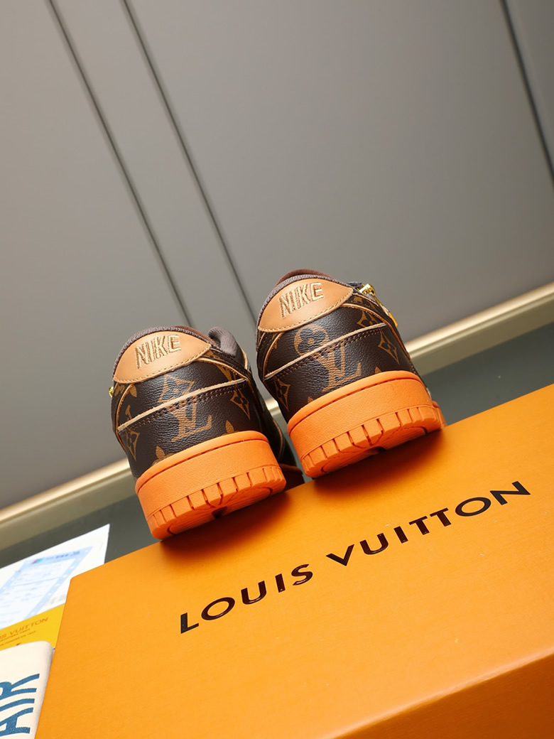 ルイヴィトン ナイキ コラボスニーカー ダンク ロー モノグラム ブラウン オレンジ shoes290 - 画像 (5)