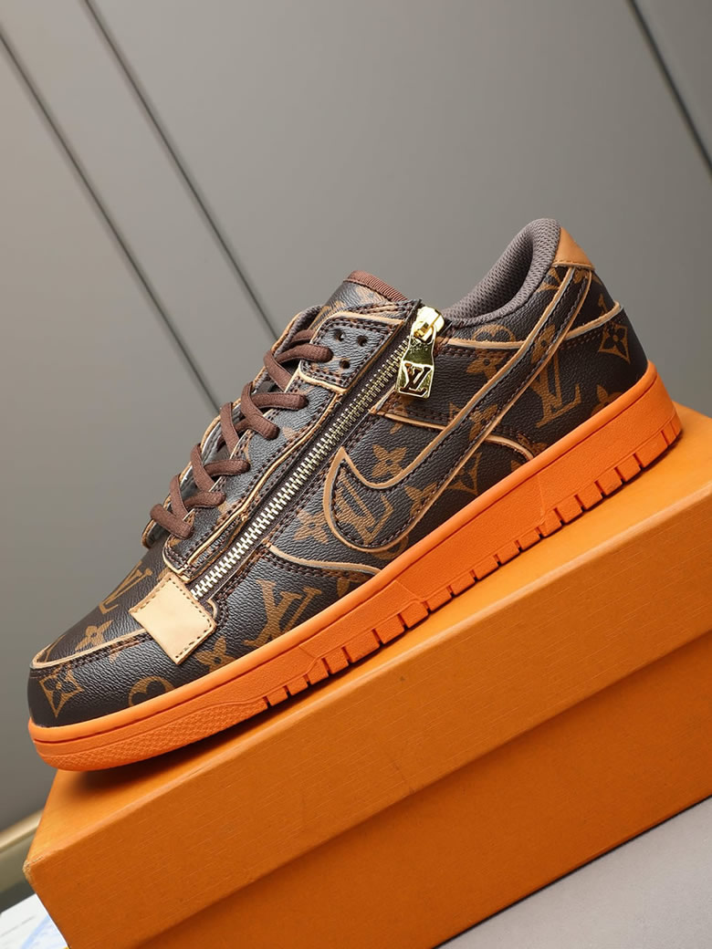 ルイヴィトン ナイキ コラボスニーカー ダンク ロー モノグラム ブラウン オレンジ shoes290 - 画像 (6)