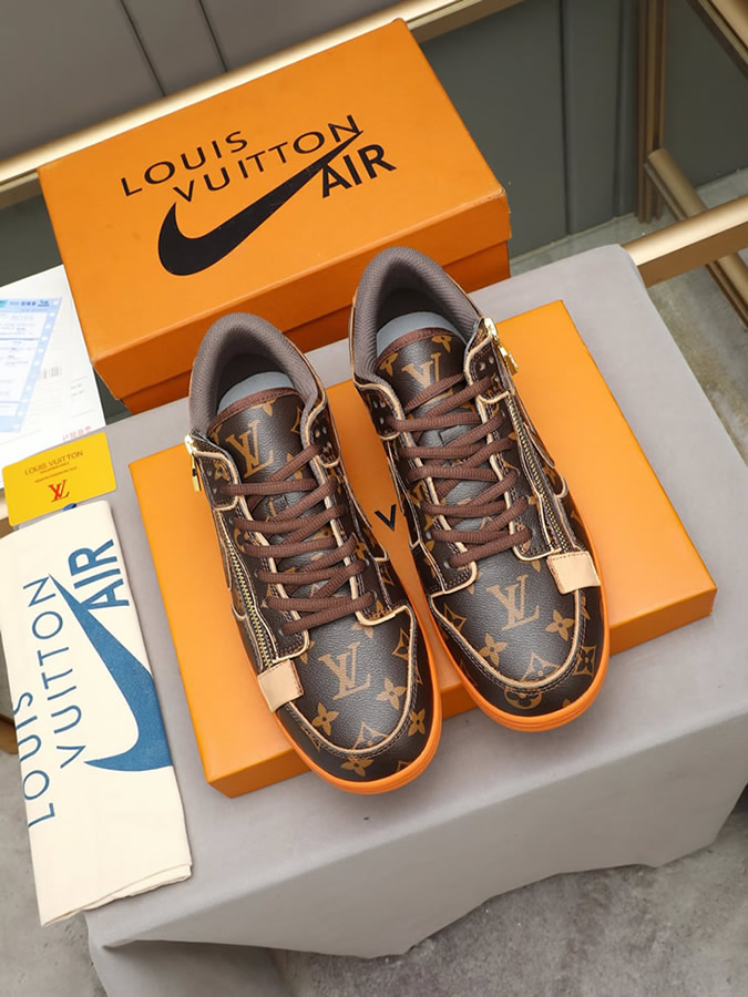 ルイヴィトン ナイキ コラボスニーカー ダンク ロー モノグラム ブラウン オレンジ shoes290 - 画像 (7)