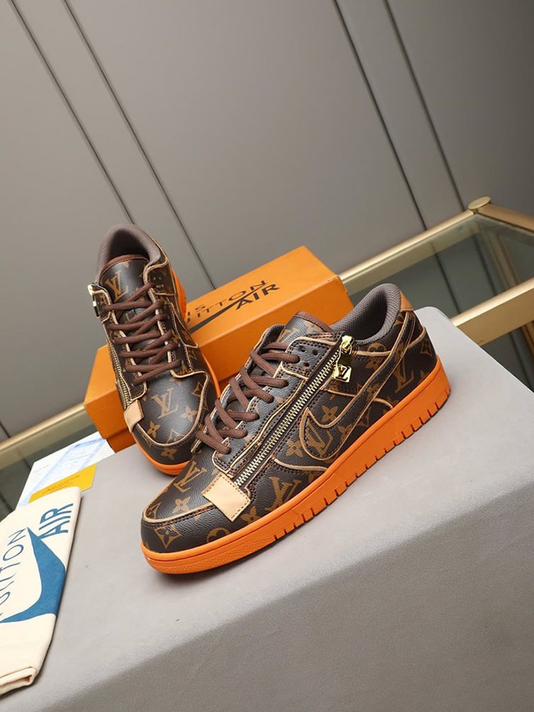 ルイヴィトン ナイキ コラボスニーカー ダンク ロー モノグラム ブラウン オレンジ shoes290 - 画像 (8)