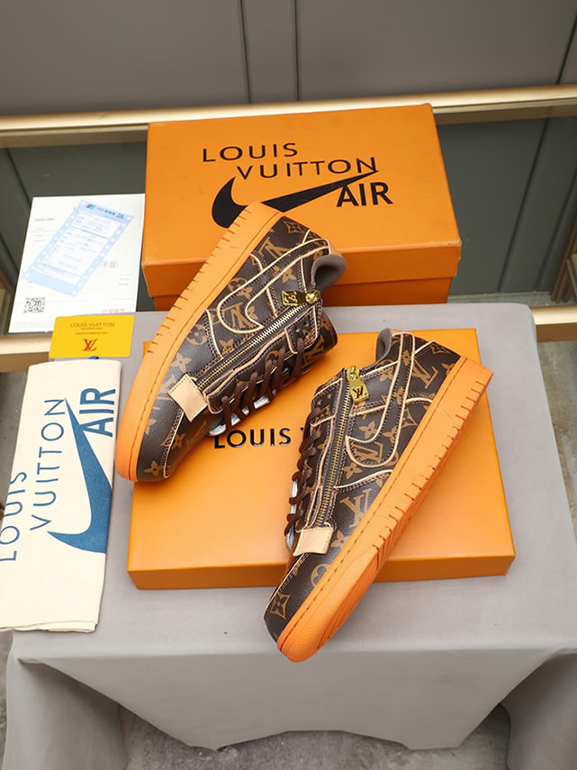 ルイヴィトン ナイキ コラボスニーカー ダンク ロー モノグラム ブラウン オレンジ shoes290 - 画像 (9)
