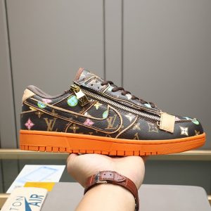 ルイヴィトン ナイキ コラボスニーカー ダンク ロー マルチカラー ブラウン オレンジ shoes291