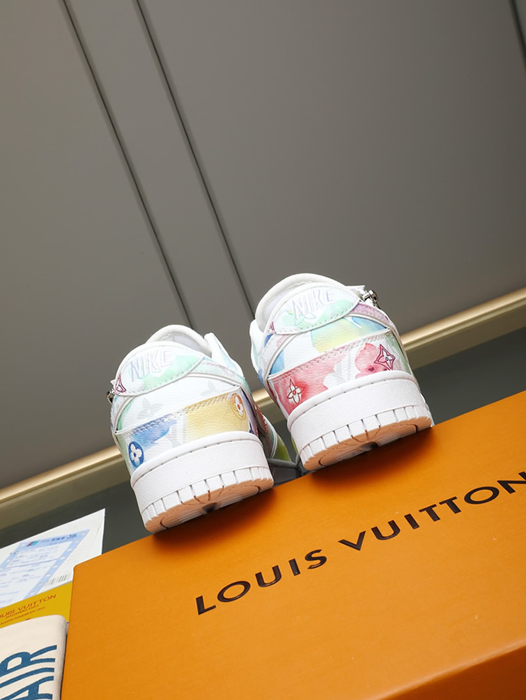 ルイヴィトン ナイキ コラボスニーカー ダンク ロー ウォーターカラー ホワイト shoes292 - 画像 (5)