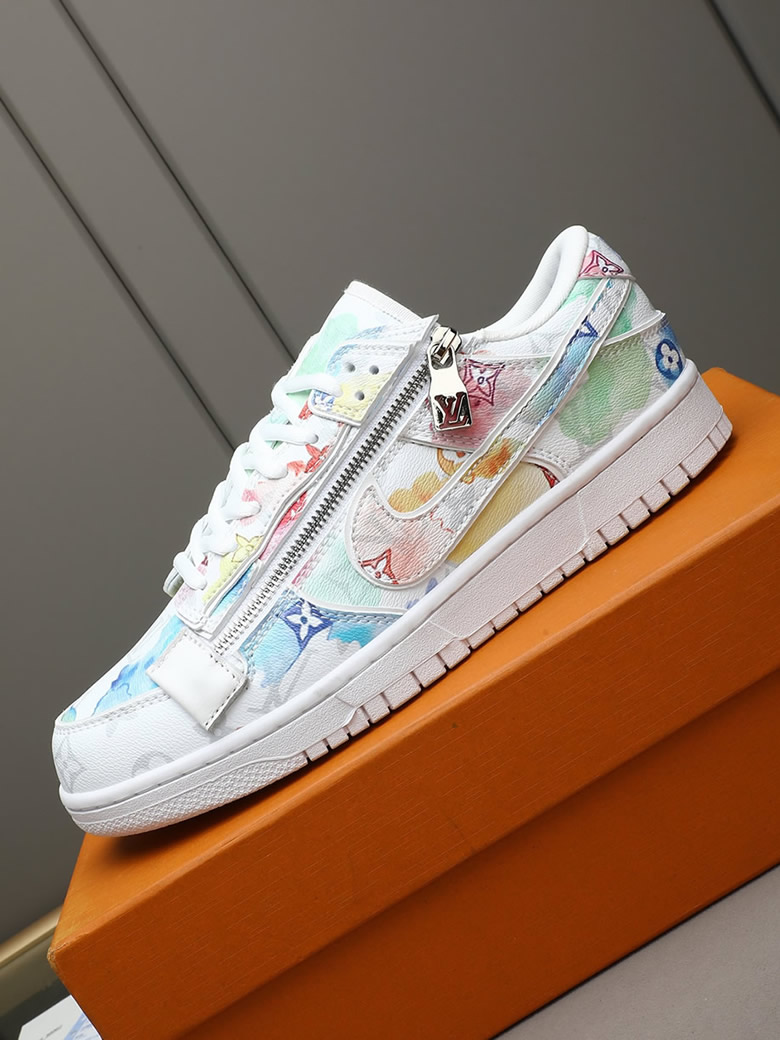 ルイヴィトン ナイキ コラボスニーカー ダンク ロー ウォーターカラー ホワイト shoes292 - 画像 (6)