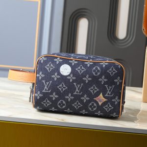 ルイヴィトン セカンドバッグ モノグラム デニム ブルー クラッチバッグ M26810