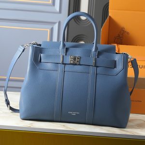 ルイヴィトン ハンドバッグ シティ スチーマー MM トリヨン ブルー 2WAY M23153