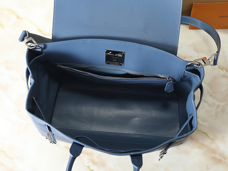 ルイヴィトン ハンドバッグ シティ スチーマー MM トリヨン ブルー 2WAY M23153 - 画像 (9)