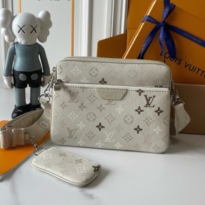 ルイヴィトン ショルダーバッグ モノグラム クリーム ベージュ ポーチ付き 2WAY M28854