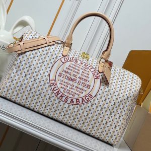 ルイヴィトン ボストンバッグ モノグラム ストライプ ベージュ 2WAY M28678