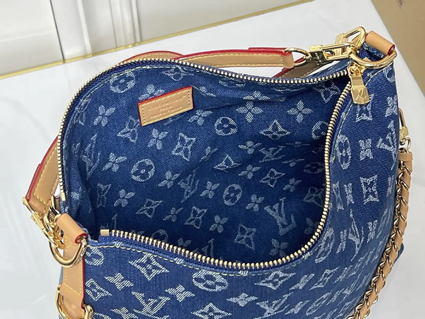 ルイヴィトン ハンドバッグ モノグラム ジャカード ブルー 2WAY M28029 - 画像 (7)