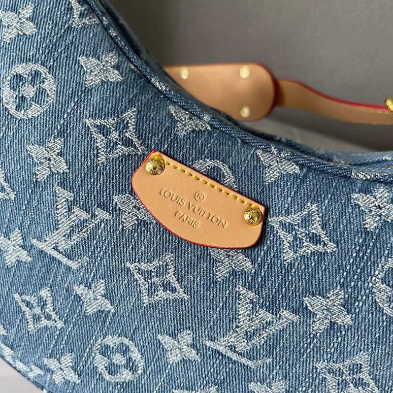 ルイヴィトン ショルダーバッグ モノグラム デニム ループ ブルー 2WAY M46856 - 画像 (5)