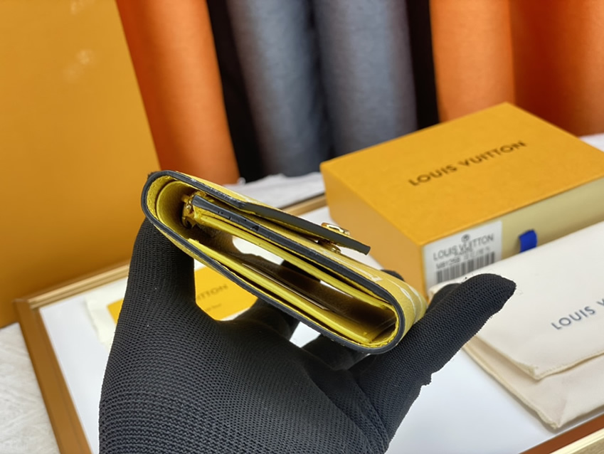 ルイヴィトン 三つ折り財布 モノグラム アンプラント イエロー ホワイト M81258 - 画像 (6)