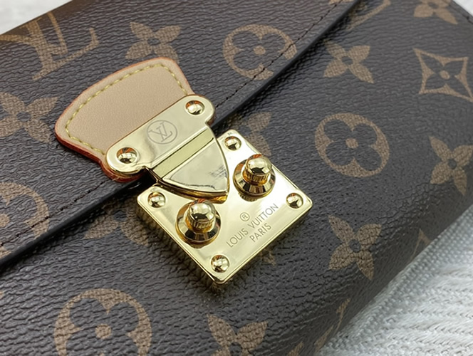 ルイヴィトン 長財布 モノグラム パラス ブラウン レッド ロック金具 M58102 - 画像 (7)