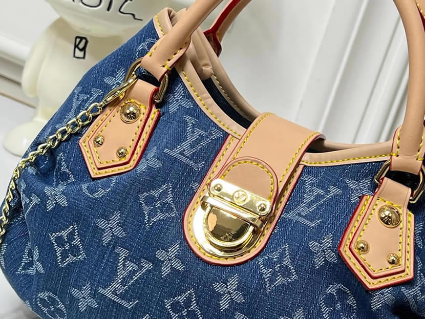 ルイヴィトン 2WAYバッグ モノグラム デニム ブルー ハンドバッグ M44473 - 画像 (4)