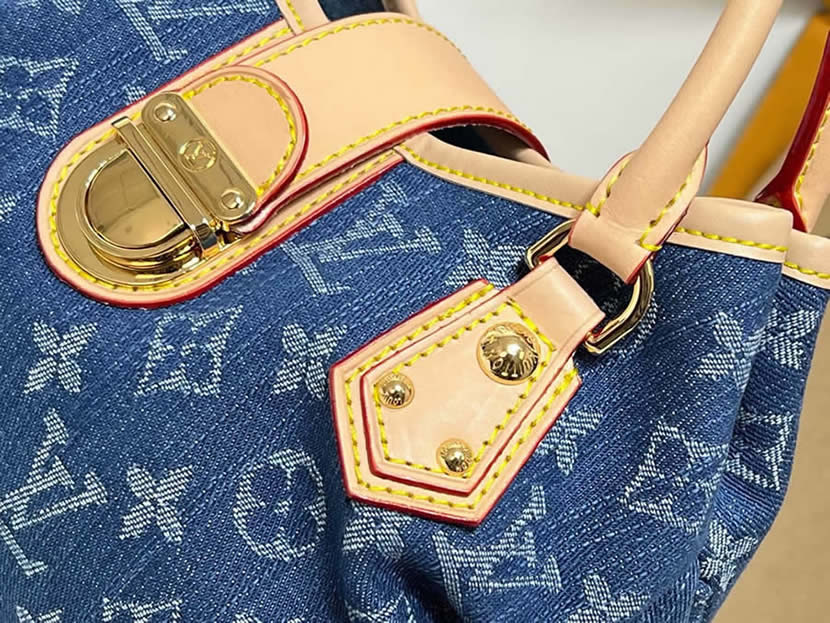 ルイヴィトン 2WAYバッグ モノグラム デニム ブルー ハンドバッグ M44473 - 画像 (5)