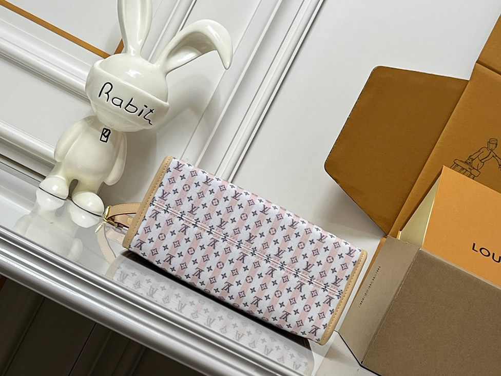 ルイヴィトン 2WAYバッグ モノグラム スタンプ ホワイト ピンク トートバッグ M29477 - 画像 (5)
