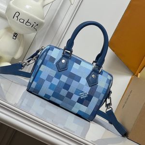 ルイヴィトン 2WAYバッグ ダミエ ポップ ブルー スピーディ バンドリエール M46358
