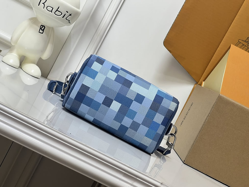 ルイヴィトン 2WAYバッグ ダミエ ポップ ブルー スピーディ バンドリエール M46358 - 画像 (5)