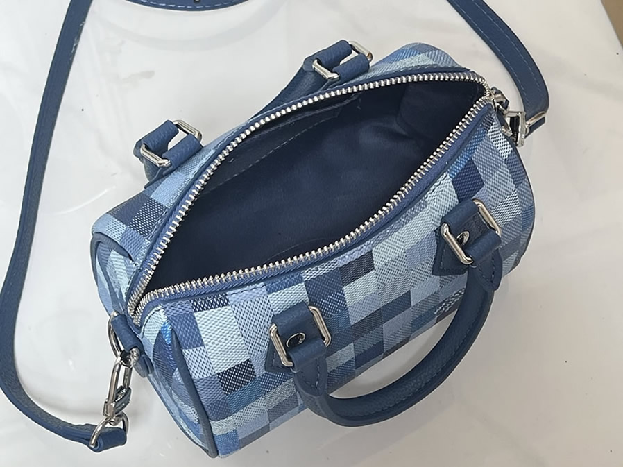 ルイヴィトン 2WAYバッグ ダミエ ポップ ブルー スピーディ バンドリエール M46358 - 画像 (7)