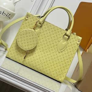 ルイヴィトン 2WAYバッグ モノグラム アンプラント イエロー ポーチ付 トートバッグ M29163