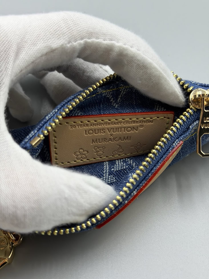 ルイヴィトン コインケース モノグラム デニム ブルー ポシェット クレ キーケース M82961 - 画像 (4)