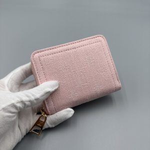 ルイヴィトン 二つ折り財布 モノグラム デニム ピンク ジッピー コインパース M82957